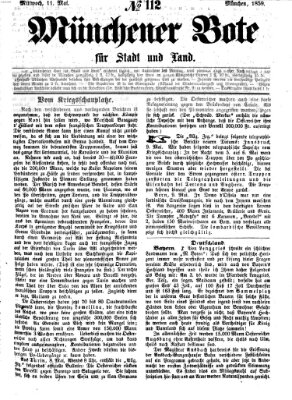 Münchener Bote für Stadt und Land Mittwoch 11. Mai 1859