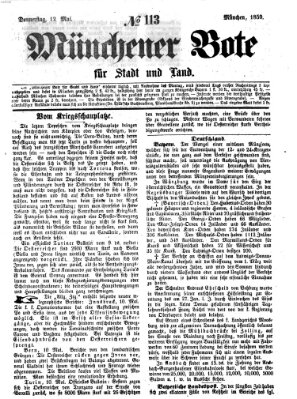 Münchener Bote für Stadt und Land Donnerstag 12. Mai 1859