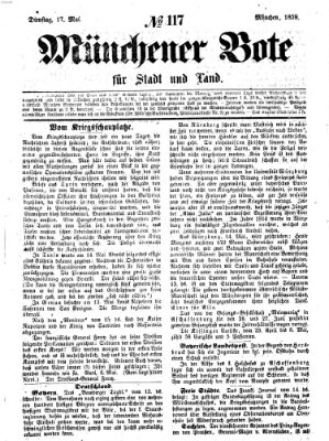 Münchener Bote für Stadt und Land Dienstag 17. Mai 1859