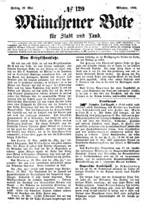 Münchener Bote für Stadt und Land Freitag 20. Mai 1859