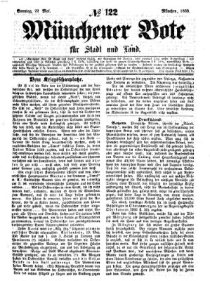 Münchener Bote für Stadt und Land Sonntag 22. Mai 1859