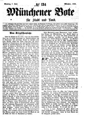 Münchener Bote für Stadt und Land Sonntag 5. Juni 1859