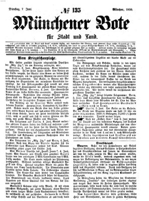 Münchener Bote für Stadt und Land Dienstag 7. Juni 1859