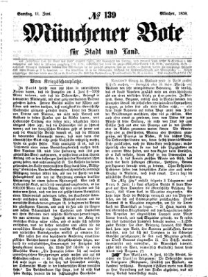 Münchener Bote für Stadt und Land Samstag 11. Juni 1859