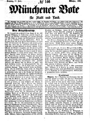 Münchener Bote für Stadt und Land Sonntag 19. Juni 1859