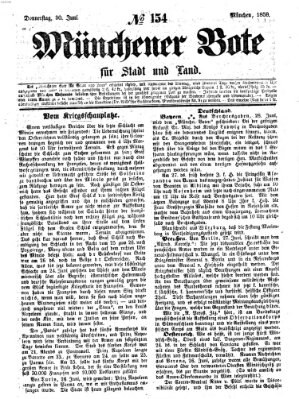 Münchener Bote für Stadt und Land Donnerstag 30. Juni 1859