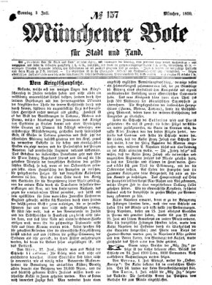 Münchener Bote für Stadt und Land Sonntag 3. Juli 1859