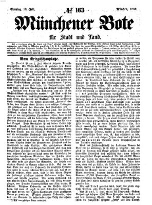 Münchener Bote für Stadt und Land Sonntag 10. Juli 1859