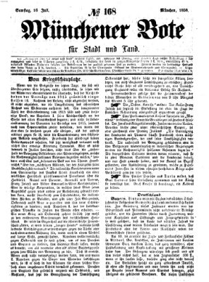 Münchener Bote für Stadt und Land Samstag 16. Juli 1859