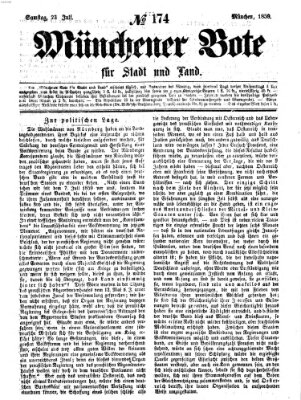 Münchener Bote für Stadt und Land Samstag 23. Juli 1859