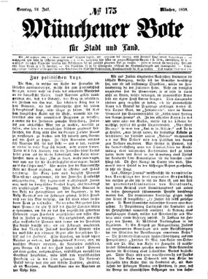 Münchener Bote für Stadt und Land Sonntag 24. Juli 1859