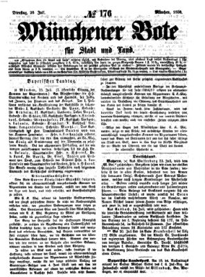 Münchener Bote für Stadt und Land Dienstag 26. Juli 1859