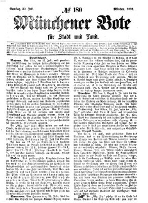 Münchener Bote für Stadt und Land Samstag 30. Juli 1859