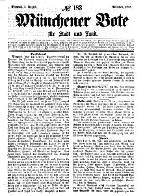 Münchener Bote für Stadt und Land Mittwoch 3. August 1859