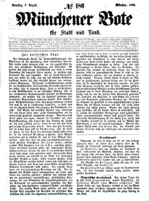 Münchener Bote für Stadt und Land Samstag 6. August 1859