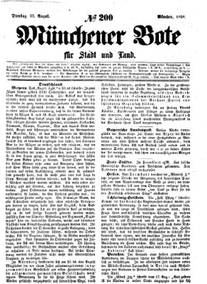 Münchener Bote für Stadt und Land Dienstag 23. August 1859