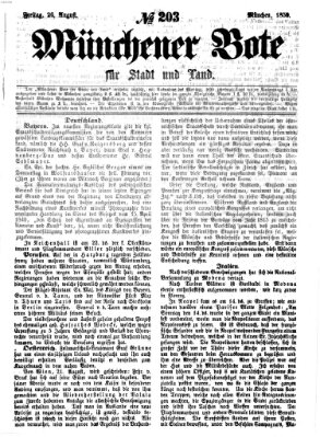 Münchener Bote für Stadt und Land Freitag 26. August 1859