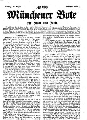 Münchener Bote für Stadt und Land Dienstag 30. August 1859