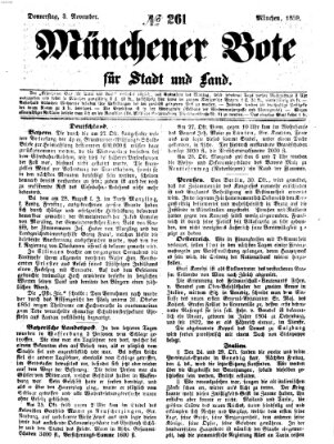 Münchener Bote für Stadt und Land Donnerstag 3. November 1859