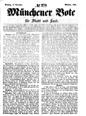 Münchener Bote für Stadt und Land Sonntag 13. November 1859
