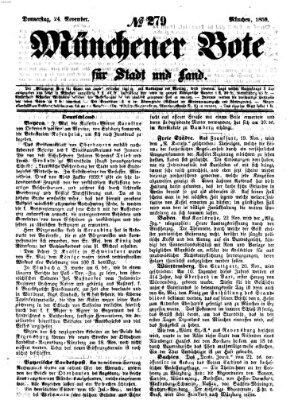 Münchener Bote für Stadt und Land Donnerstag 24. November 1859