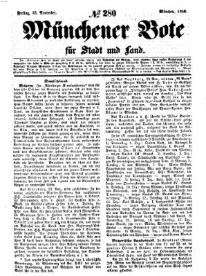 Münchener Bote für Stadt und Land Freitag 25. November 1859