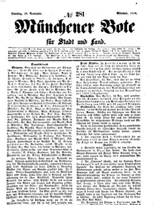 Münchener Bote für Stadt und Land Samstag 26. November 1859