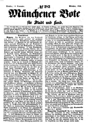 Münchener Bote für Stadt und Land Dienstag 29. November 1859