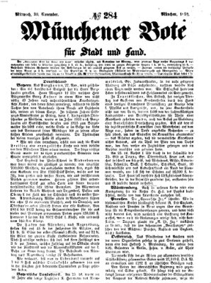 Münchener Bote für Stadt und Land Mittwoch 30. November 1859