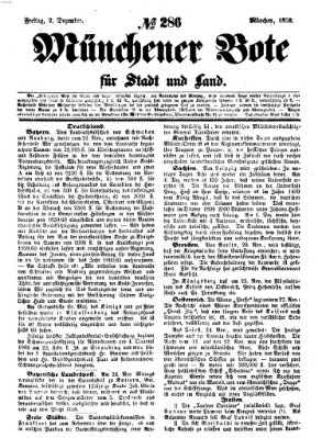 Münchener Bote für Stadt und Land Freitag 2. Dezember 1859