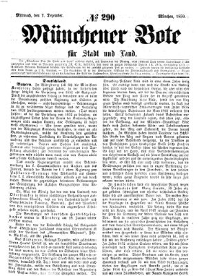 Münchener Bote für Stadt und Land Mittwoch 7. Dezember 1859