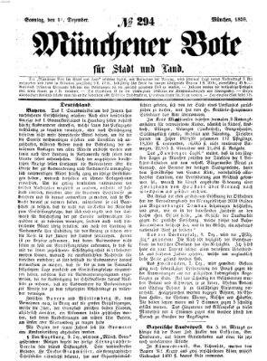 Münchener Bote für Stadt und Land Sonntag 11. Dezember 1859