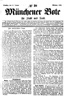 Münchener Bote für Stadt und Land Dienstag 24. Januar 1860