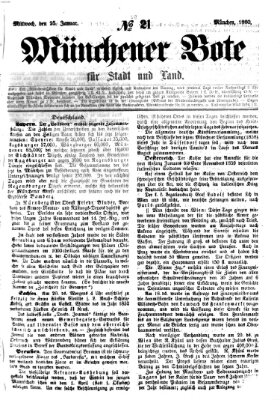 Münchener Bote für Stadt und Land Mittwoch 25. Januar 1860