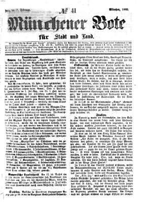 Münchener Bote für Stadt und Land Freitag 17. Februar 1860