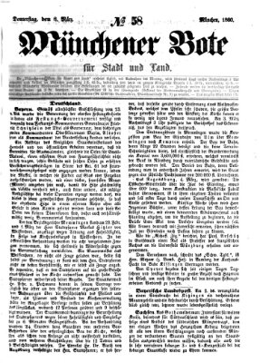 Münchener Bote für Stadt und Land Donnerstag 8. März 1860