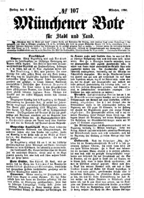 Münchener Bote für Stadt und Land Freitag 4. Mai 1860