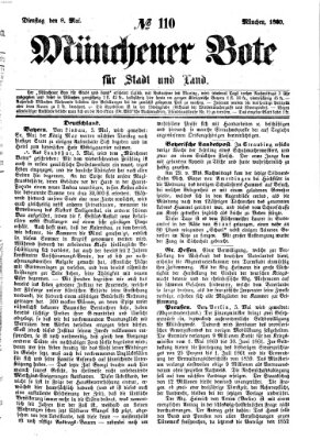 Münchener Bote für Stadt und Land Dienstag 8. Mai 1860