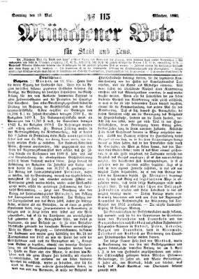 Münchener Bote für Stadt und Land Sonntag 13. Mai 1860