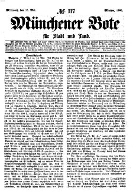 Münchener Bote für Stadt und Land Mittwoch 16. Mai 1860