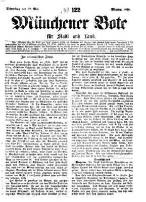 Münchener Bote für Stadt und Land Dienstag 22. Mai 1860