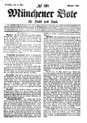 Münchener Bote für Stadt und Land Dienstag 29. Mai 1860