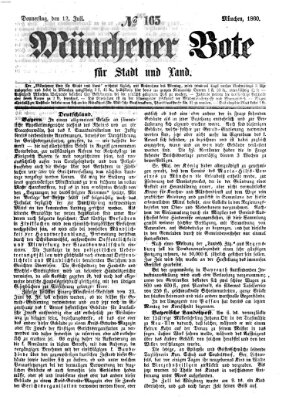 Münchener Bote für Stadt und Land Donnerstag 12. Juli 1860