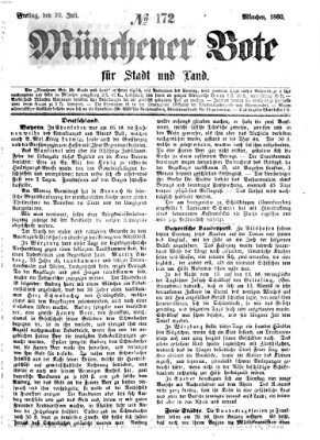 Münchener Bote für Stadt und Land Freitag 20. Juli 1860