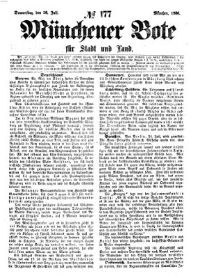 Münchener Bote für Stadt und Land Donnerstag 26. Juli 1860