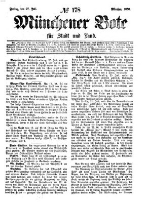 Münchener Bote für Stadt und Land Freitag 27. Juli 1860