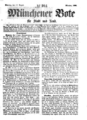 Münchener Bote für Stadt und Land Sonntag 26. August 1860