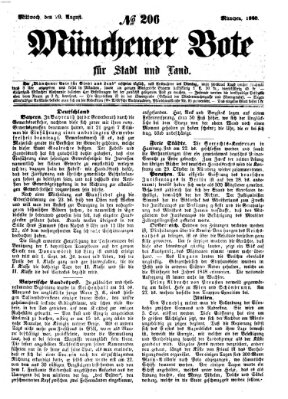 Münchener Bote für Stadt und Land Mittwoch 29. August 1860