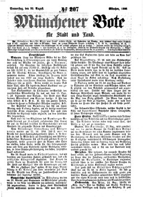 Münchener Bote für Stadt und Land Donnerstag 30. August 1860