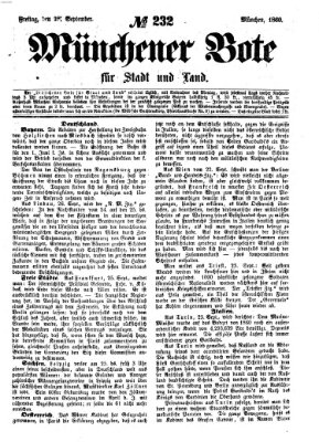 Münchener Bote für Stadt und Land Freitag 28. September 1860